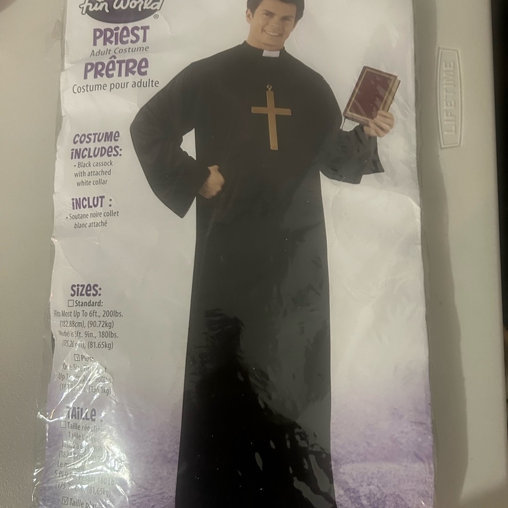 Priest Costume for adults  - Black